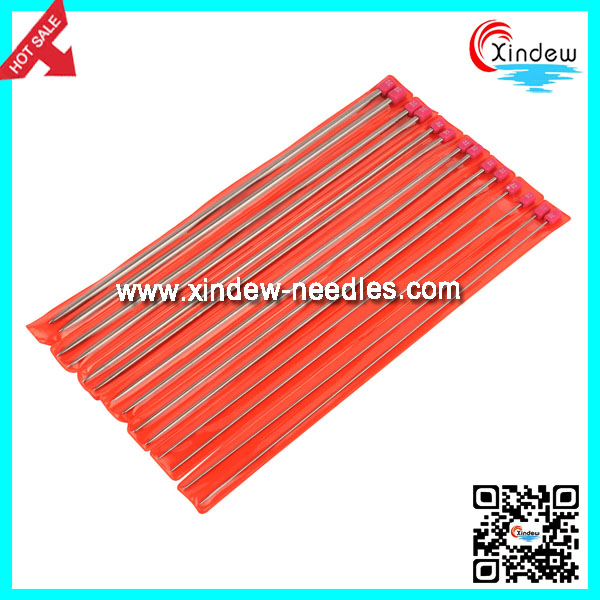 35CM Single Point Stainless Steel Knitting Needles