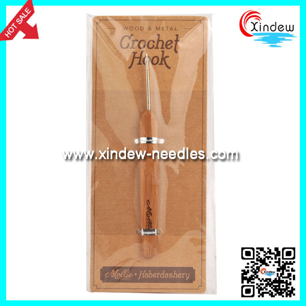 Bamboo Handle with Iron Hook Crochet Hook