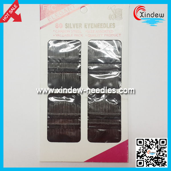 80 PCS Sliver Eye Hand Needles