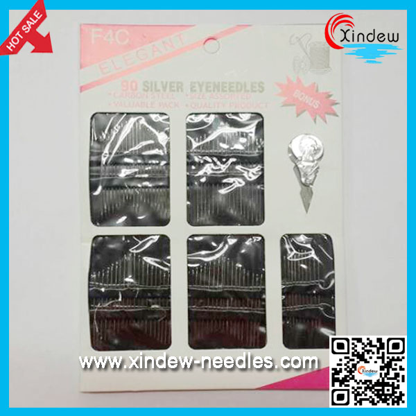 90 PCS Sliver Eye Hand Needles